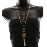 Luxury Crystal Y-Necklace Gold/White NWOT
