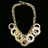 Luxury Hammered Finish Necklace Gold NWOT