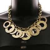 Luxury Hammered Finish Necklace Gold NWOT