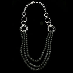 Luxury Necklace Silver/Black NWOT