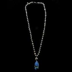 Luxury Faceted Necklace Silver/Blue NWOT