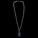 Luxury Faceted Necklace Silver/Blue NWOT