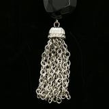 Luxury Crystal Y-Necklace Silver/Black NWOT