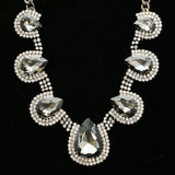 Luxury Crystal Choker-Necklace Gunmetal/Gray NWOT