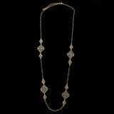 Luxury Faceted Necklace Gold/Gray NWOT