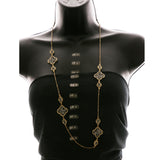 Luxury Faceted Necklace Gold/Gray NWOT