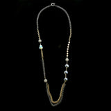 Luxury Crystal Necklace Gunmetal/Pink NWOT