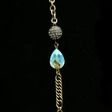 Luxury Crystal Necklace Gunmetal/Pink NWOT