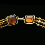 Luxury Beads Necklace Gold/Brown NWOT