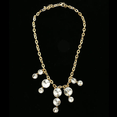Luxury Crystal Necklace Gold NWOT