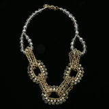 Luxury Crystal Necklace Gold/Green NWOT