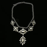 Luxury Faceted Necklace Gunmetal/Dark-Silver NWOT