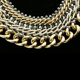 Luxury Faceted Necklace Gold/Gray NWOT