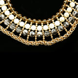Luxury Faceted Necklace Gold/White NWOT