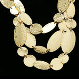 Luxury Hammered Finish Necklace Gold NWOT