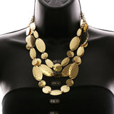 Luxury Hammered Finish Necklace Gold NWOT