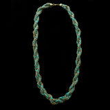 Luxury Beads Necklace Gold/Blue NWOT