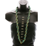 Luxury Beads Necklace Gold/Blue NWOT