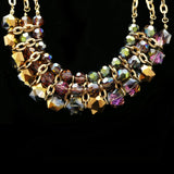 Luxury Faceted Necklace Gold/Multicolor NWOT