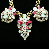 Luxury Crystal Necklace Gold/Pink NWOT