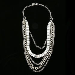 Luxury Crystal Necklace Silver NWOT
