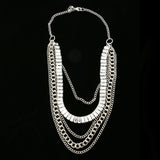 Luxury Crystal Necklace Silver NWOT