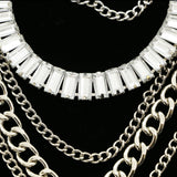 Luxury Crystal Necklace Silver NWOT