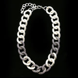 Luxury Crystal Necklace Silver/Purple NWOT