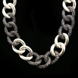 Luxury Crystal Necklace Silver/Purple NWOT