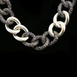 Luxury Crystal Necklace Silver/Purple NWOT