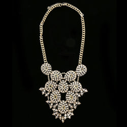 Luxury Crystal Necklace Gold/Clear NWOT