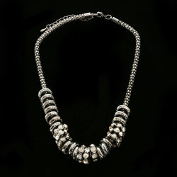 Luxury Crystal Choker-Necklace Gunmetal NWOT