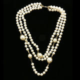 Luxury Pearl Necklace Gold/White NWOT