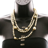 Luxury Pearl Necklace Gold/White NWOT