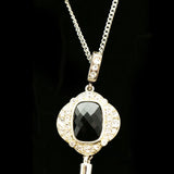 Luxury Crystal Pearl Necklace Silver & White NWOT