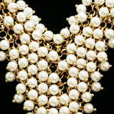 Luxury Pearl Necklace Gold/White NWOT