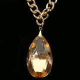 Luxury Crystal Necklace Gold/Orange NWOT