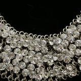 Luxury Crystal Necklace Silver NWOT