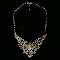 Luxury Crystal Necklace Gold NWOT