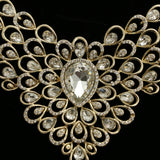 Luxury Crystal Necklace Gold NWOT
