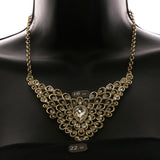 Luxury Crystal Necklace Gold NWOT