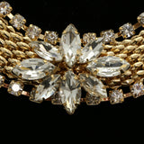 Luxury Crystal Necklace Gold NWOT