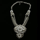 Luxury Crystal Necklace Silver NWOT