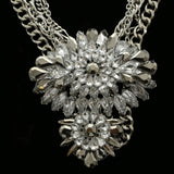 Luxury Crystal Necklace Silver NWOT