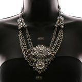 Luxury Crystal Necklace Silver NWOT