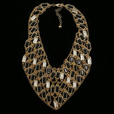 Luxury Crystal Choker-Necklace Gold/Black NWOT