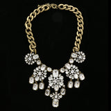 Luxury Crystal Antiqued Necklace Gold NWOT