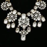 Luxury Crystal Antiqued Necklace Gold NWOT