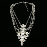 Luxury Crystal Necklace Silver NWOT