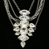 Luxury Crystal Necklace Silver NWOT